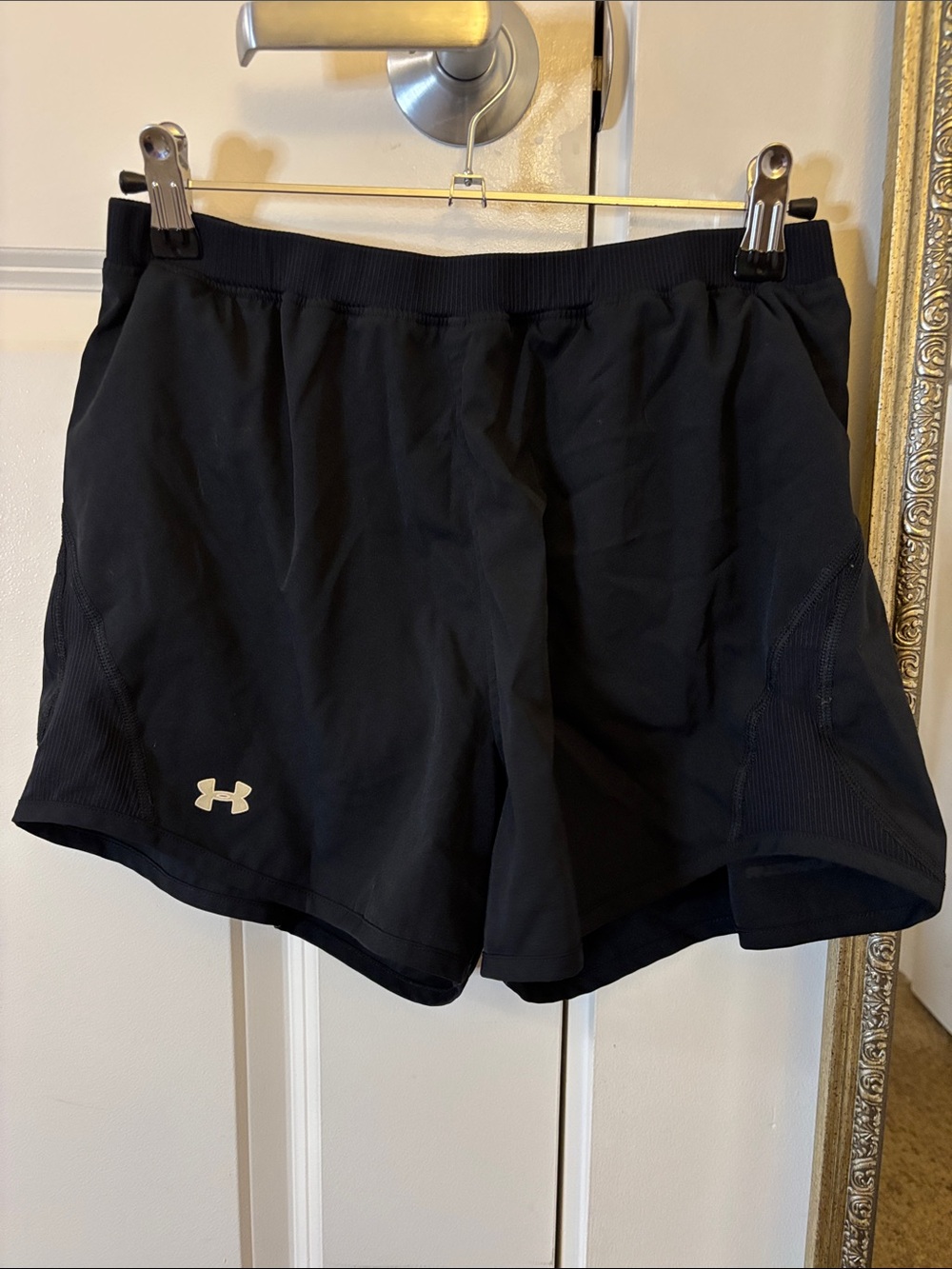 Under Armour Black Women's Running Shorts with Reflective Logo